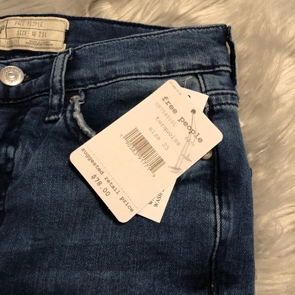 🆕 Free People Open Knee Skinny Jeans - Picture 5 of 8